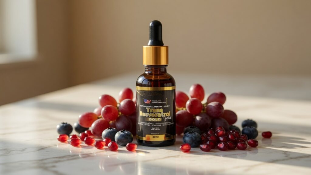 Trans Resveratrol Gold Gota vale a pena para beleza e bem-estar